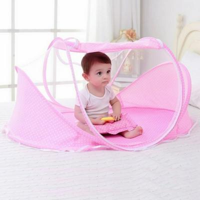 Children Bedding Cots Nesh Folding Musical Mosquito Nets Bed Mattress Pillow Suit-three for 0 to 2 Years Baby