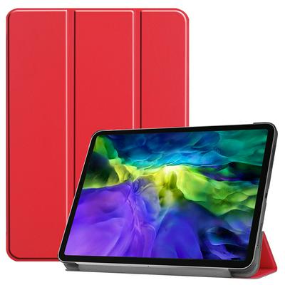Solid Color Tri-Fold Folding Auto Sleep Wake Function Magnetically Wireless Charge Attached PU Leather with Stand Protective Case for iPad Pro 11 (2020)
