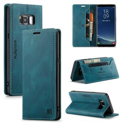 For Samsung Galaxy S8 / G9500 Retro Frosted Soft Leather + TPU Bottom Shell Flip Wallet Case with Card Slot & Stand Function