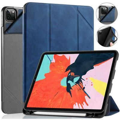 For iPad Pro 11 (2020) Ultra Slim Tri-fold Folio Flip Premium Retro Leather Case with Magnetic Closure Auto Wake/Sleep