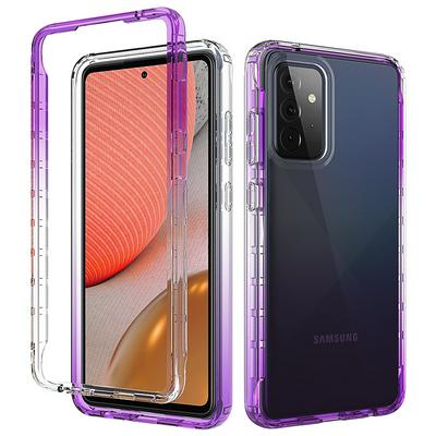For Samsung Galaxy A72 5G Detachable Gradient Yellowing-Resistant TPU Crystal Clear Back Cover Case