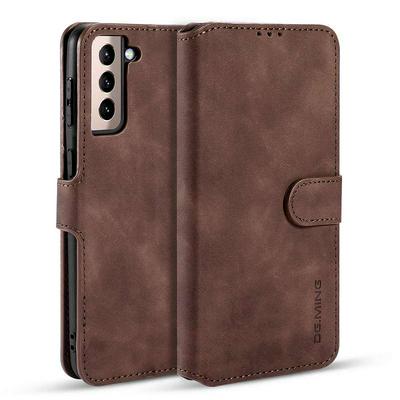 For Samsung Galaxy S21 5G Retro Pattern Scratch Resistant Magnetic Buckle Flip Leather Case with Card Slot & Stand Function