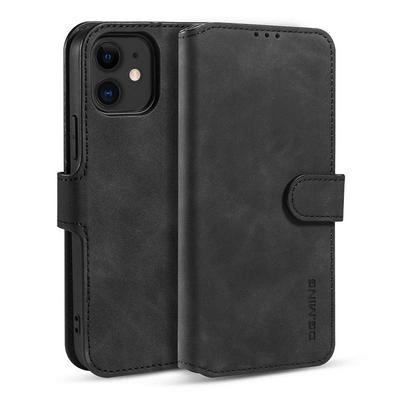For iPhone 12 mini(5.4) Retro Pattern Scratch Resistant Magnetic Buckle Flip Leather Case with Card Slot & Stand Function