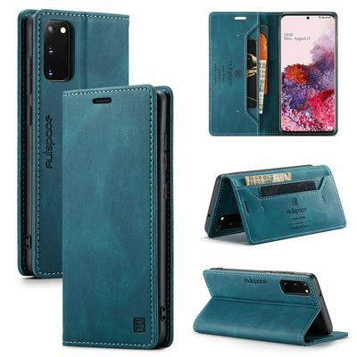 For Samsung Galaxy S20 Retro Frosted Soft Leather + TPU Bottom Shell Flip Wallet Case with Card Slot & Stand Function