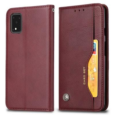 For Samsung Galaxy S20 Ultra Classic Knead Skin Pattern Magnetic Closure Anti-drop Flip Leather Case with Card Slot