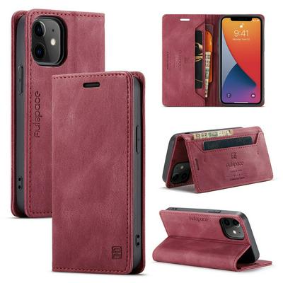 For iPhone 12/12 Pro(6.1) Retro Frosted Soft Leather + TPU Bottom Shell Flip Wallet Case with Card Slot & Stand Function