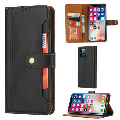 Calf Texture Flip Leather Case for iPhone 12 Pro Max(6.7) All-inclusive Anti-drop Wallet Style Cover with Card Slots