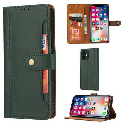 Calf Texture Flip Leather Case for iPhone 12 mini(5.4) All-inclusive Anti-drop Wallet Style Cover with Card Slots