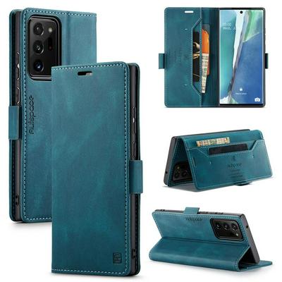 For Samsung Galaxy Note20 Ultra Retro Frosted Soft Leather + TPU Bottom Shell Flip Wallet Case with Card Slot & Stand Function