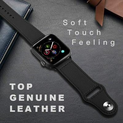 Contrasting Double-color Leather Strap Watch Accesories for Apple Watch1/2/3/4/5/6