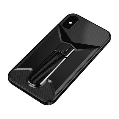 Invisible Bracket Type Shock Absorption Drop Resistance Hard PC+ Soft TPU Back Cover Phone Case for iPhone X / XS