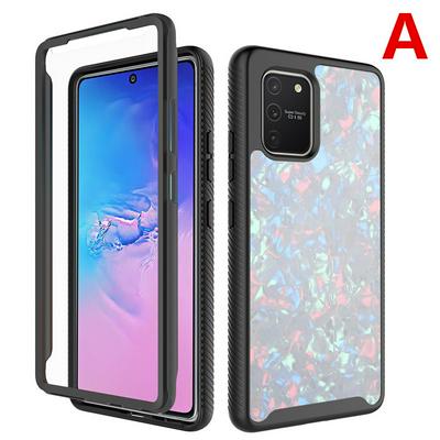 Detachable Three-in-one PC Upper Frame + Removeable Card +TPU Back Cover Phone Case for Samsung Galaxy A91
