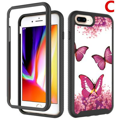 Detachable Three-in-one PC Upper Frame + Removeable Card +TPU Back Cover Phone Case for iPhone 6s Plus / 6 Plus / 7 Plus / 8 Plus