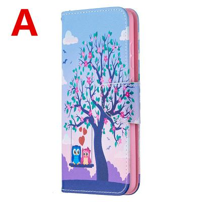 Merge Colored Painting All-round Protection PU Leather Wallet Phone Case with Card Slots&Stand for Samsung Galaxy A52 5G