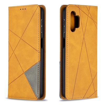 Rhombus Pattern Shockproof PU Leather Wallet Phone Case with Magnetic Closure and Card Slot Wallet Case for Samsung Galaxy A32 5G