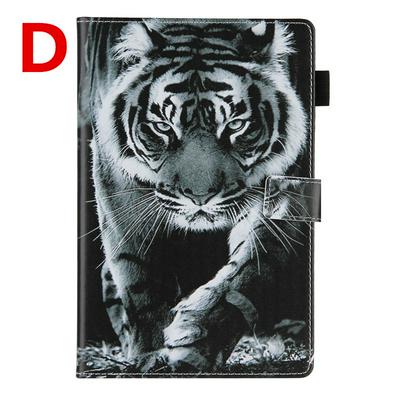 Colored Painting Tablet Cover Shockproof Side Flip PU Leather + Soft TPU Wallet Case for Samsung Galaxy Tab A7 10.4(2020)SM-T500