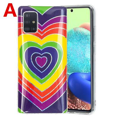 Electroplating Soft TPU Colorful Pattern Anti-fall Shockproof Back Cover Phone Case for Samsung Galaxy A51 5G