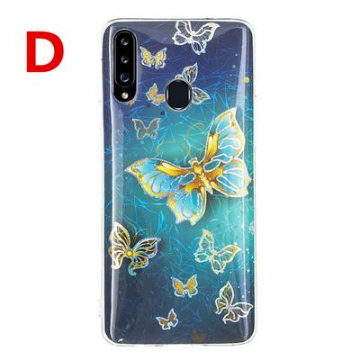Electroplating Soft TPU Colorful Pattern Anti-fall Shockproof Back Cover Phone Case for Samsung Galaxy A20S