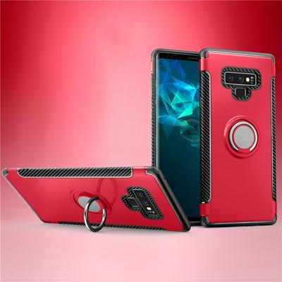 Invisible Ring Bracket Armor Drop-proof Shockproof Car Magnetic Suction Hard PC Back Cover Phone Case for Samsung Galaxy Note 9