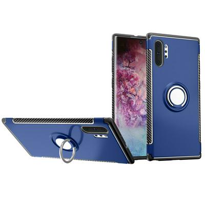 Invisible Ring Bracket Armor Drop-proof Shockproof Car Magnetic Suction Hard PC Back Cover Phone Case for Samsung Galaxy Note10+ / Samsung Galaxy Note10 Pro