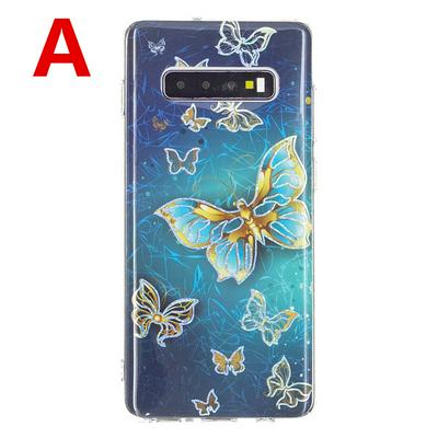 Electroplating Soft TPU Colorful Pattern Anti-fall Shockproof Back Cover Phone Case for Samsung Galaxy S10