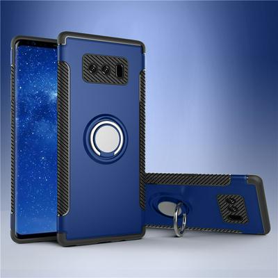 Invisible Ring Bracket Armor Drop-proof Shockproof Car Magnetic Suction Hard PC Back Cover Phone Case for Samsung Galaxy Note 8