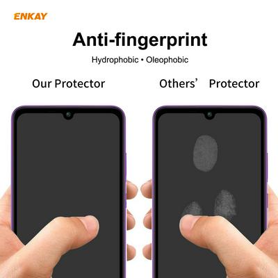 ENKAY Straw Hat Prince 0.26mm 9H Hardness 2.5D Full Glue Full Cover Tempered Glass Protective Film for Samsung Galaxy A01