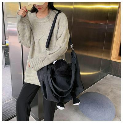 Japanese Harajuku Port Style Long Legs Frog Messenger Bag Women's Shoulder Canvas Bag