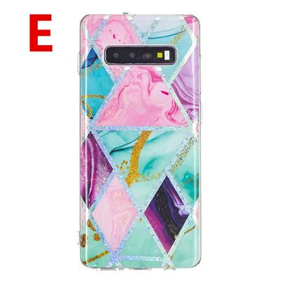 Electroplating Soft TPU Colorful Pattern Anti-fall Shockproof Back Cover Phone Case for Samsung Galaxy S10+/ S10 Plus