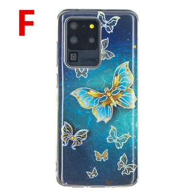 Electroplating Soft TPU Colorful Pattern Anti-fall Shockproof Back Cover Phone Case for Samsung Galaxy S20 Ultra