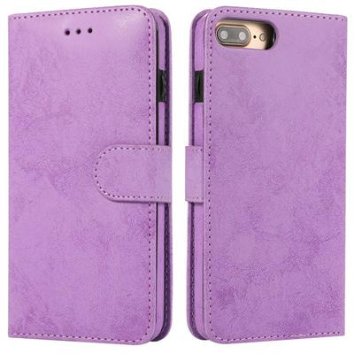 Retro Two-in-one Split Strong Magnetic Anti-fall Shockproof PU Leather Wallet Phone Case with Card Slots for iPhone 7 Plus / 8 Plus