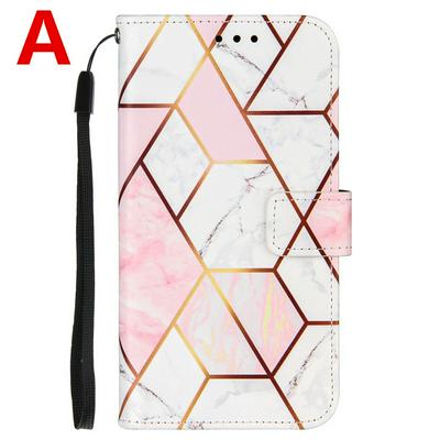 Marble Plating Stitching Geometric Patterns Shockproof and Scratchproof PU Leather+TPU Wallet Phone Case for Samsung Galaxy S20 Ultra (6.9)
