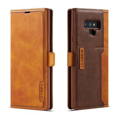 Simple Solid Color Magnetic Buckle Closure Shockproof Scratch Resistant PU Leather Wallet Phone Case with Card Slot for Samsung Galaxy Note 9