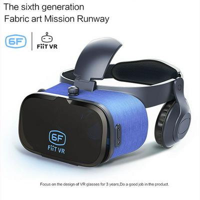 FIIT VR 6F Smart Glasses Enhanced 3D VR Glasses Box Virtual Reality Headphones Helmet VR Headset for Smartphone 4.7-6.0 Inch