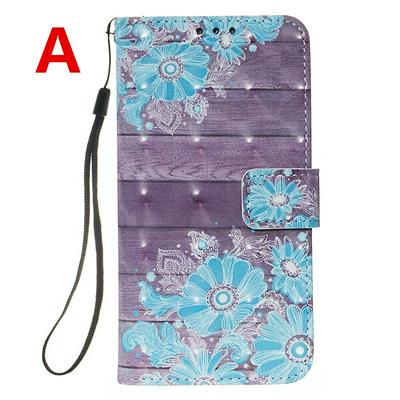 Color Painted Side Flip Scratch Resistant PU Leather Wallet Phone Case with Stand and Lanyard for Samsung Galaxy S10 Lite