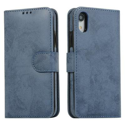 Retro Two-in-one Split Strong Magnetic Anti-fall Shockproof PU Leather Wallet Phone Case with Card Slots for iPhone XR 6.1