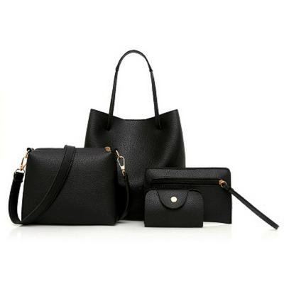 Fashion New Solid Color European and American Style Son-mother Bag Four-piece Set Simple Shoulder Bags