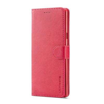 Magnetic Button Calf Pattern Shock-Absorption Side Flip PU Leather + Soft TPU Wallet Phone Case with Card Slot and Stand for Samsung Galaxy Note 9
