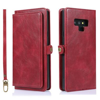 Two-in-one Multifunction Strong Magnetic Detachable Shockproof PU Leather Wallet Phone Case with Multi-card slots for Samsung Galaxy Note 9