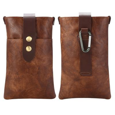 Small Hijab Double Layer Multifunctional Men's Business Casual Mobile Phone Waistpack for 6.4inch Cell Phones