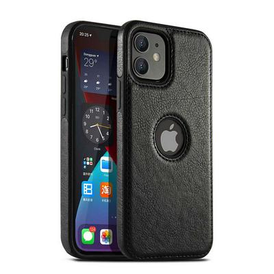 All-inclusive Business Style Car Line Leather Stitching Back Cover Phone Case for iPhone 12 / 12 Pro(6.1)