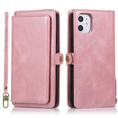 Two-in-one Multifunction Strong Magnetic Detachable Shockproof PU Leather Wallet Phone Case with Multi-card slots for iPhone 11(6.1)