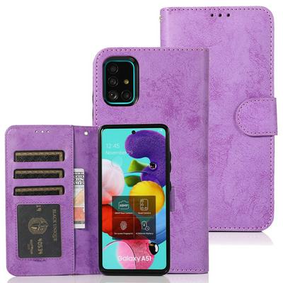 Retro Two-in-one Split Strong Magnetic Anti-fall Shockproof PU Leather Wallet Phone Case with Card Slots for Samsung Galaxy A51