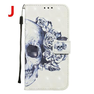 Color Painted Side Flip Scratch Resistant PU Leather Wallet Phone Case with Stand and Lanyard for Samsung Galaxy S20