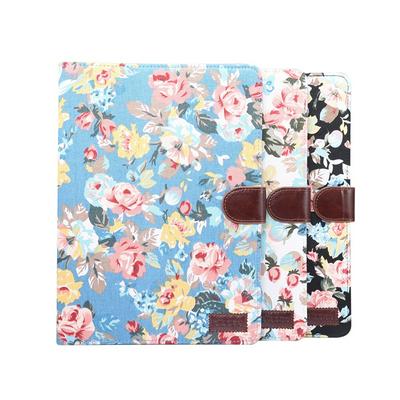 Flower Cloth Side Flip Shockproof PU Leather + Hard PC Card Slots Picture Frame with Magnetic Buckle and Stand Case for iPad Pro 11 (2020)