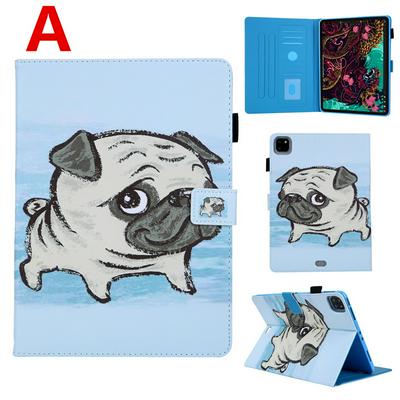 Colored Painting Shockproof Side Flip PU Leather + Soft TPU Pen Slot Card Slots with Magnetic Buckle and Stand Wallet Protective Case for iPad Pro 11 (2020) (2018)