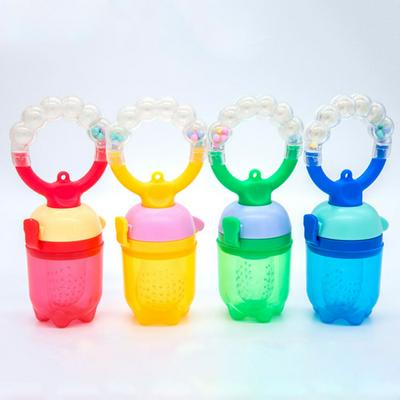 Multi-Colored Safe Food Grade PP Fresh Fruit Vegetables Feeding Nipple Pacifier Teething Toy for Babies