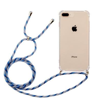 Hanging Rope Wrist Strap Hard Acrylic Back Cover Protective Case for iPhone 7 Plus / 8 Plus 