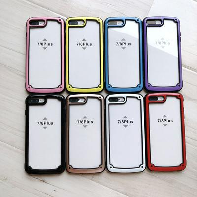 Military Technology Shockproof Durable Anti-drop Transpant PC + TPU Frame Back Cover Case for iPhone 7 Plus / 8 Plus 