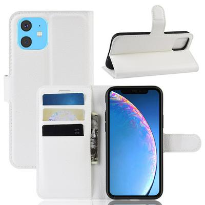 Lichee Pattern Side Flip Wallet Style PU Leather + Soft TPU Card Holder with Stand and Magnetic Buckle Case for Apple iPhone 11